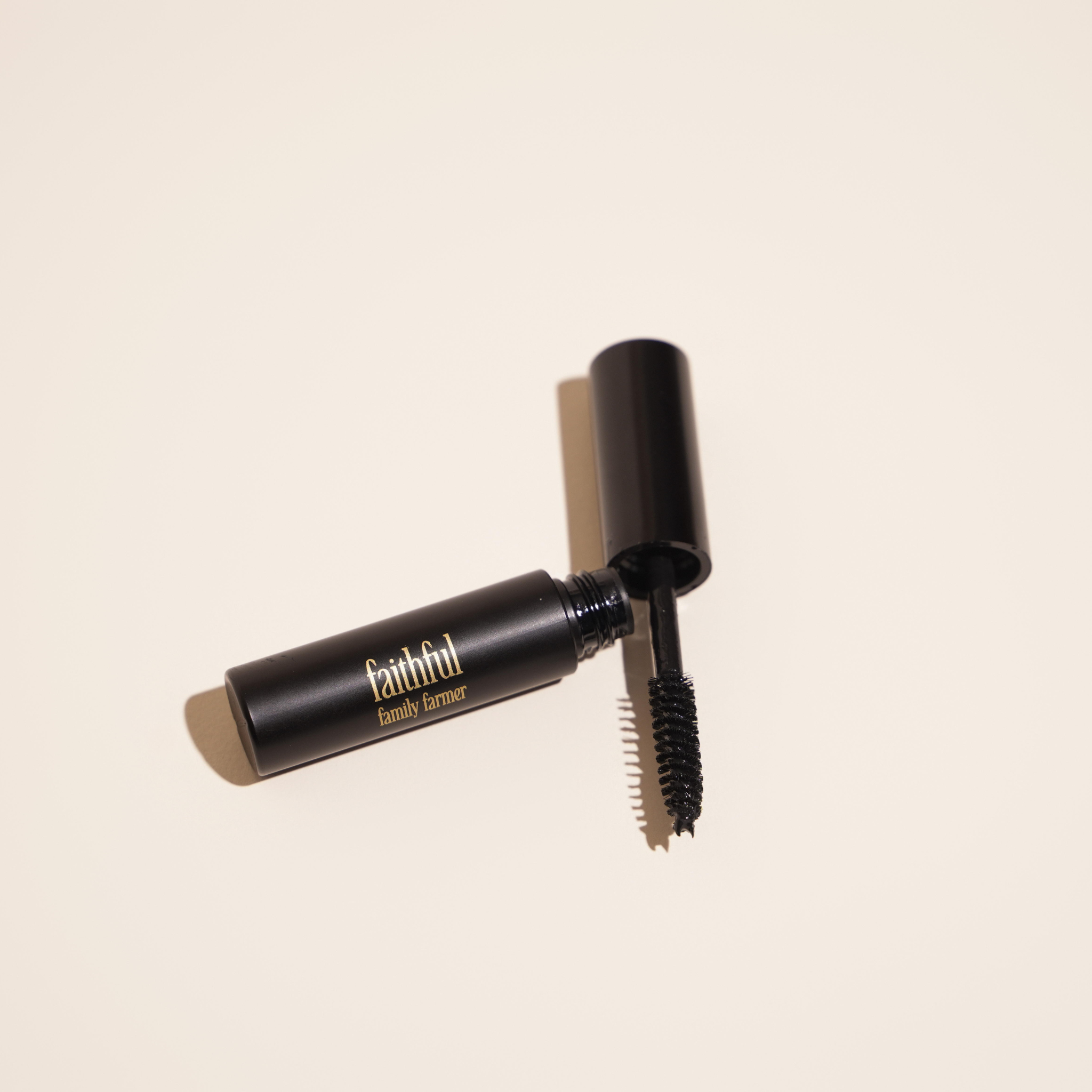 Black toxin free mascara with &