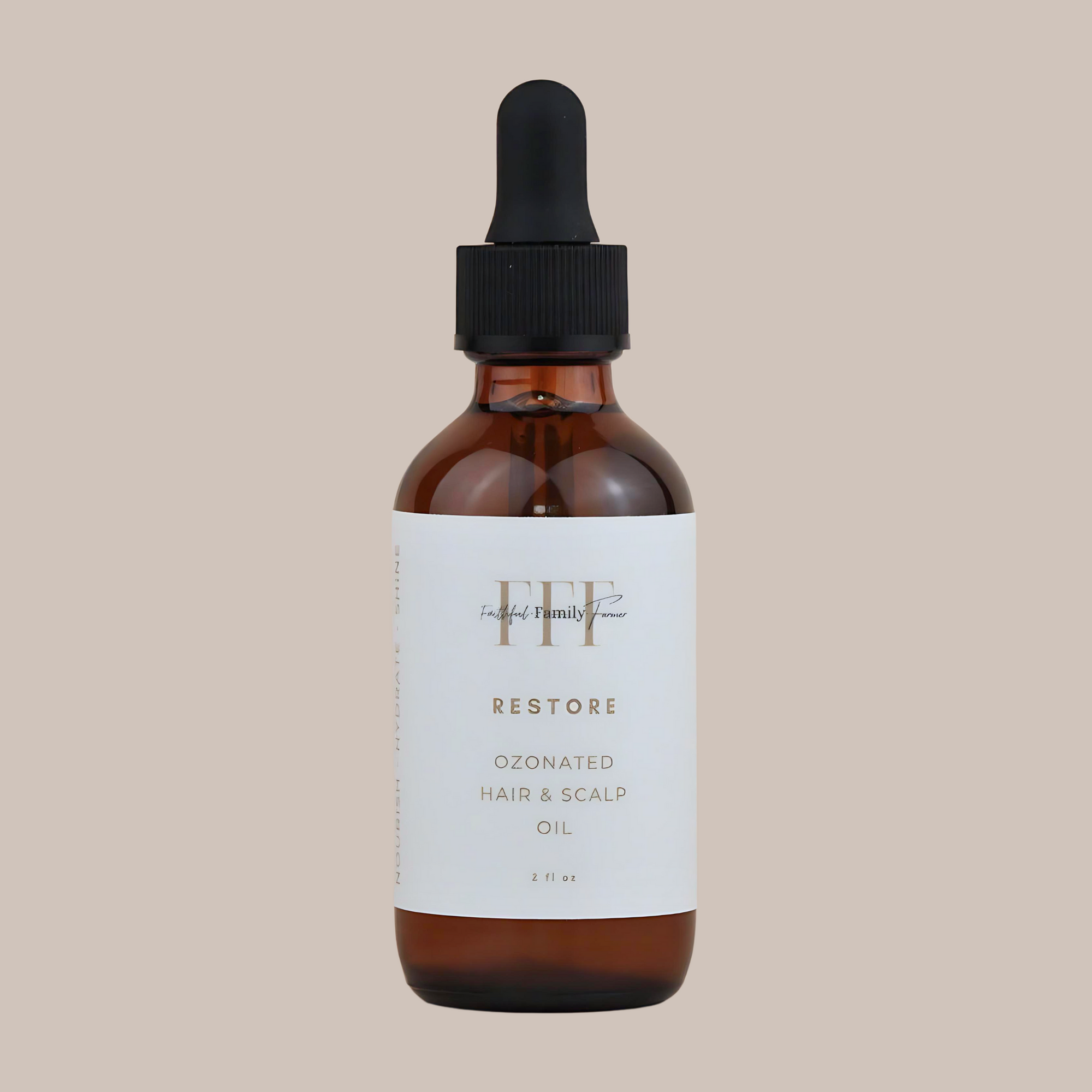 ozonated hair and scalp oil